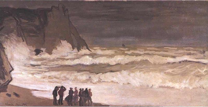 Claude Monet Stormy sea at Etretat Germany oil painting art